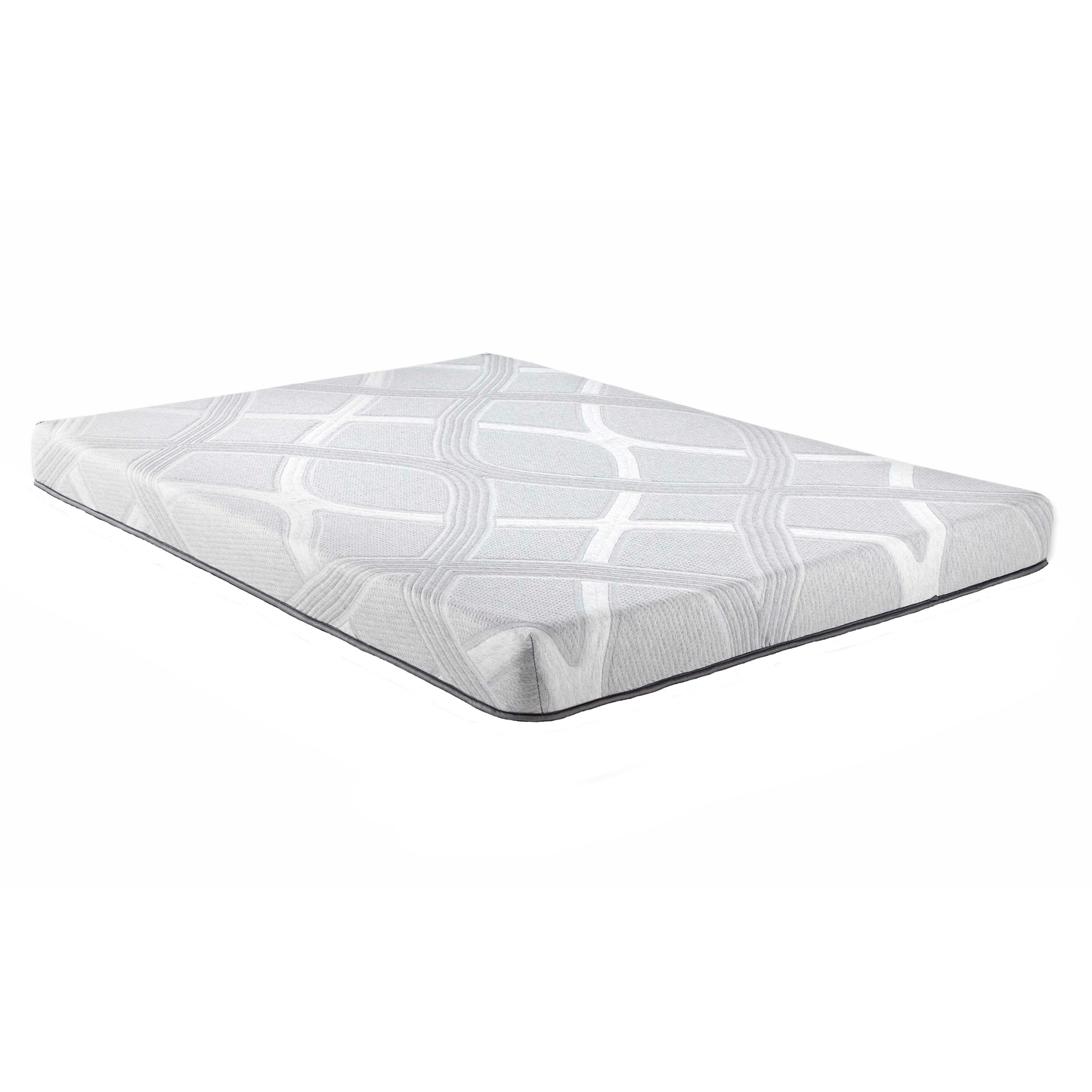 Tuck 3lb Gel Visco Memory Foam Mattress full angled shot, white background, no foundation underneath.